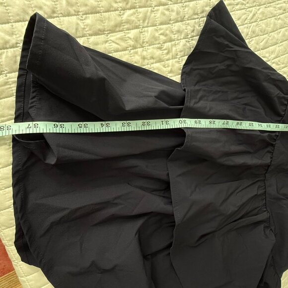 One-Shoulder Ruffle Midi Dress M Polyester & Spandex Navy - Picture 11 of 11